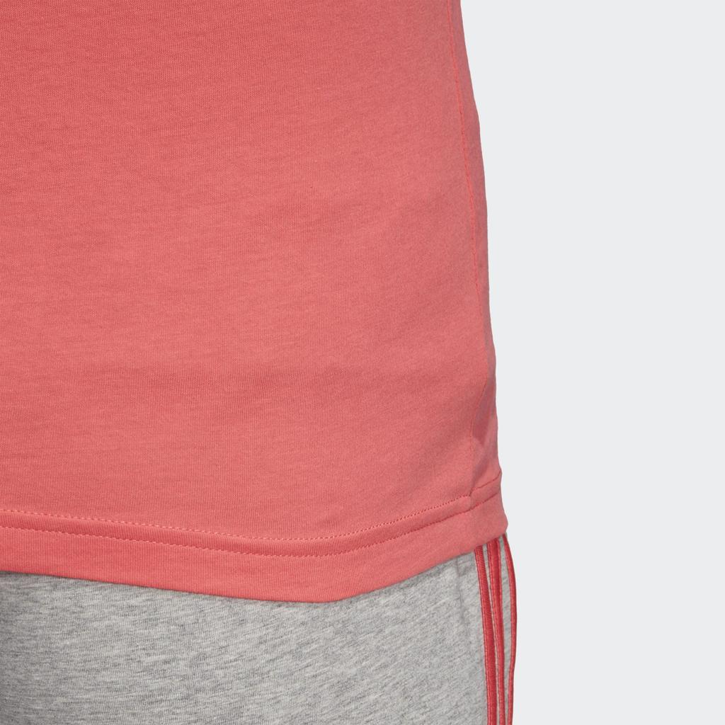 adidas T Shirts Women's Pink Crew Neck Moderate Straight Fit DU0634