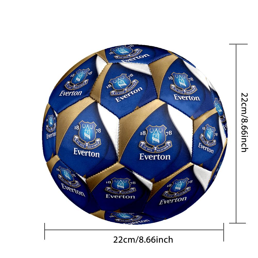 Balón de Fútbol Estampado del Everton Talla 5, Balón de Fútbol Antideslizante para Partido de Adultos, Souvenir para Aficionados al Fútbol