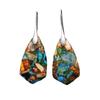 Bohemian Colored Emperor Stone Geometric Pendant Earrings Earrings Popular Jewelry