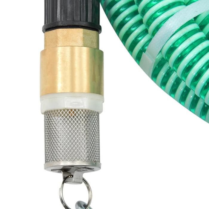 Tuyau d'aspiration PVC vidaXL - Vert - 1,1" - 4m - Raccords laiton