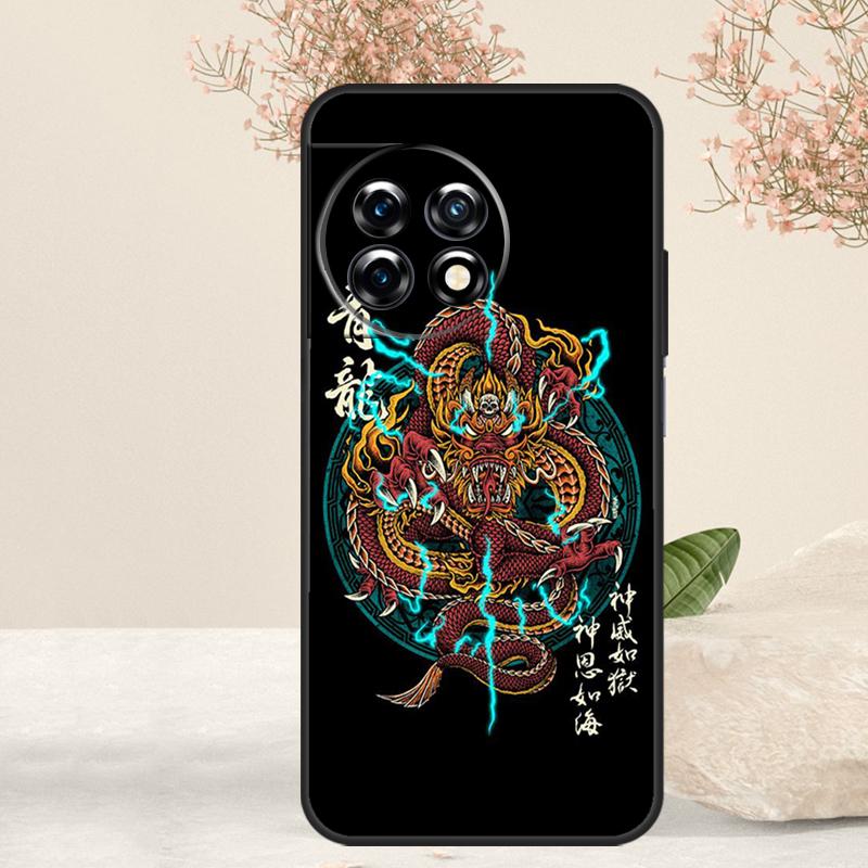 Fashion Chinese Dragon Case For OnePlus 15R 13R 13T 15 13 12 12R 11 10T 8 9 10 Pro Nord 5 CE 4 3 Lite N20 N30 Cover