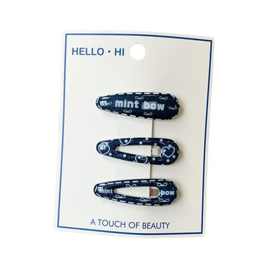

3Pcs Girl Hairpin Bear Floral Pattern Multiple Styles BB Clip Strong Grip Bang Hair Pins Summer Hair Accessory J