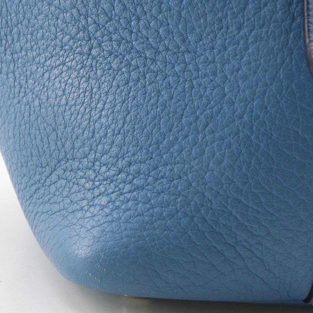 HERMES Picotin18 PM Handbag Blue gene light blue/SilverHardware Taurillon Clemence Women Used