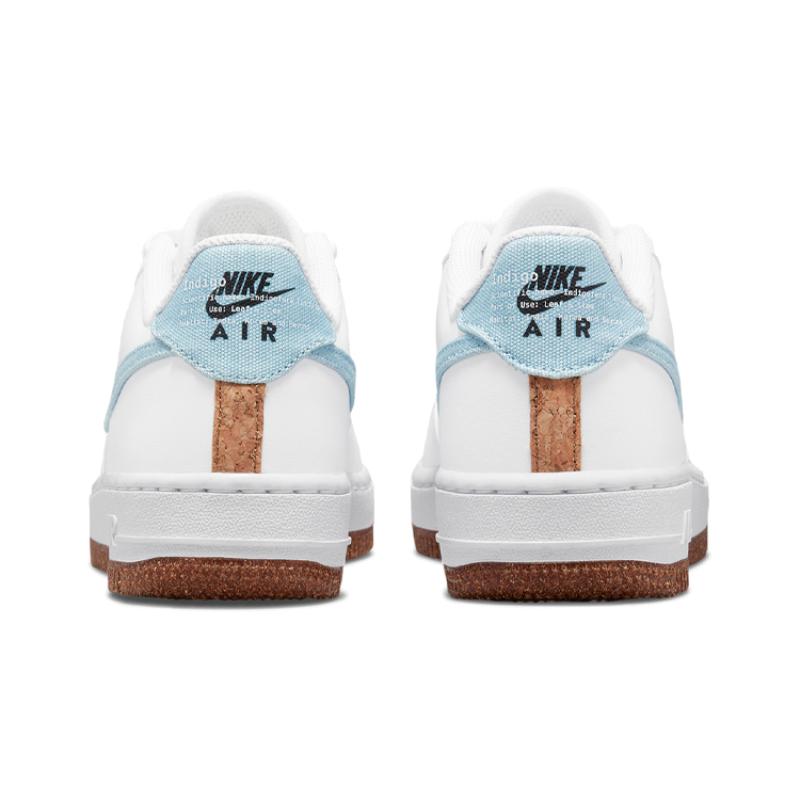 Nike Air Force 1 Low LV8 Indigo Canvas Cork White GS Sneakers DA3093-100