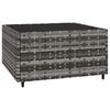 Vidaxl 3-Cz. Garden Lounge Set, Cushions, Grey PE Rattan