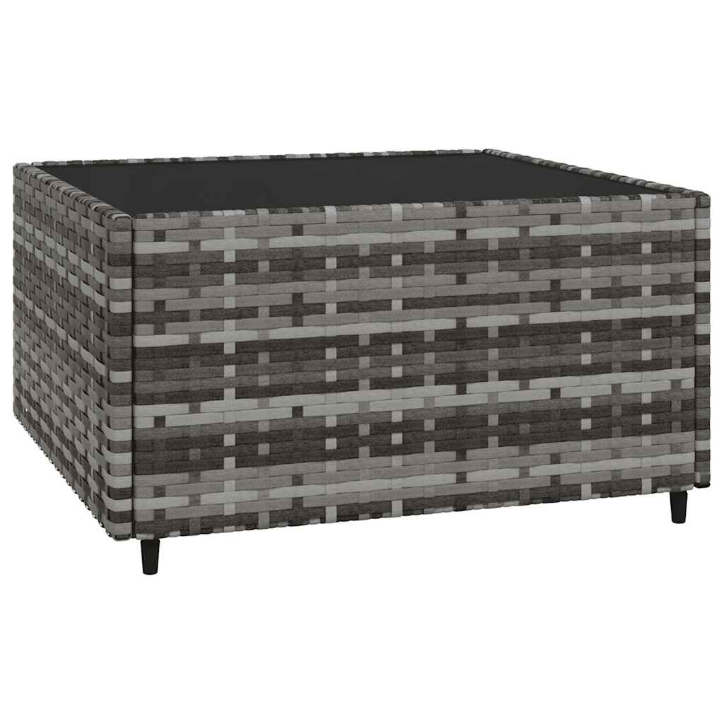 Vidaxl 3-Cz. Garden Lounge Set, Cushions, Grey PE Rattan