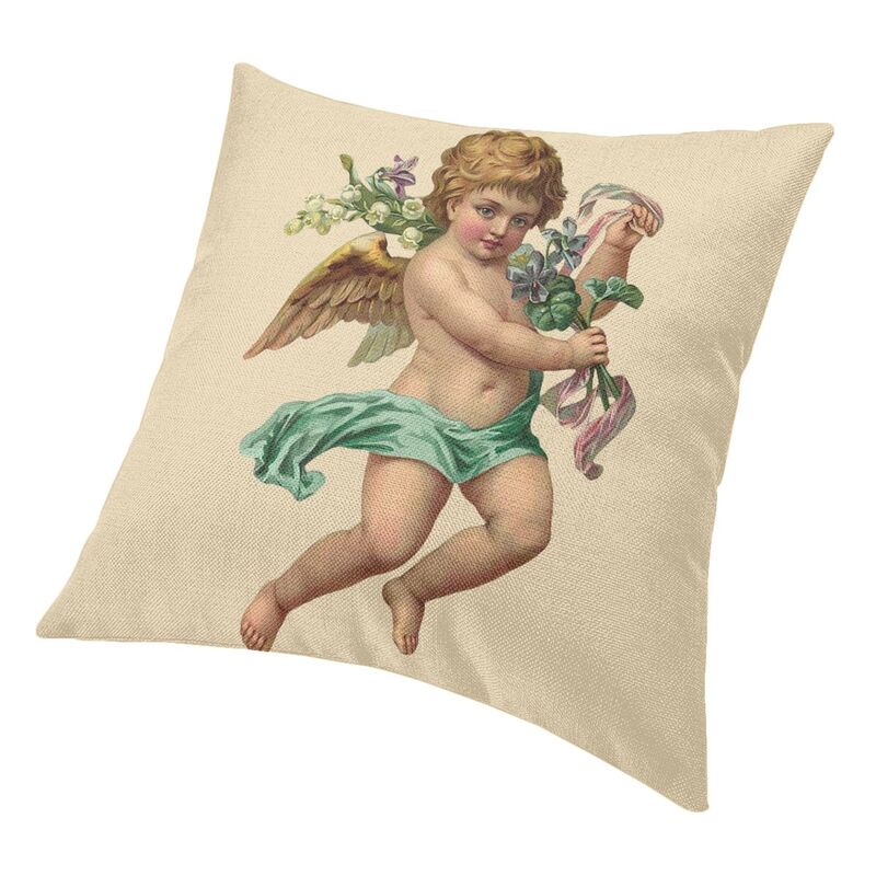Renaissance Engel Dekokissenbezüge Dekor Home Fashion Vintage Cherub Wings Sofa Kissenbezug Quadratischer Kissenbezug Dakimakura