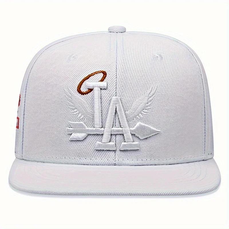 Cappellini da Baseball Unisex alla Moda con Ricamo LA Los Angeles Cappello Snapback Ali d'Angelo Cappellini Hip Hop Outdoor Regolabili Casual Cappelli da Sole