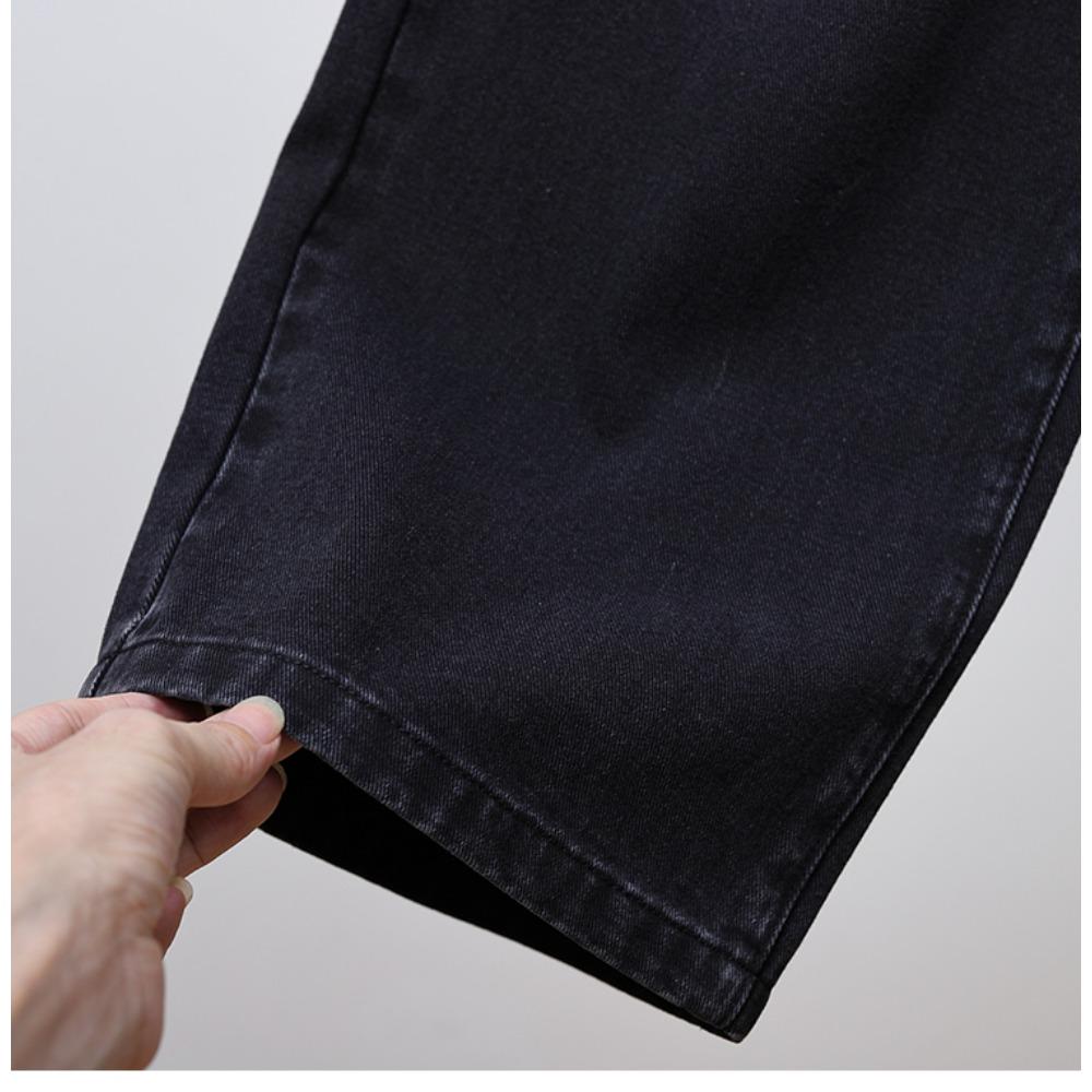 Dimanaf 2025 Nadměrná velikost Podzimní Dámské Džínové Kalhoty Denim Dámské Elastické Základní Černé S Vysokým Pasem Nadměrné Velikosti Módní Nové Kalhoty 5XL