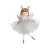 1Pc Christmas Tree Ornament with Mesh Skirt, Angel Antlers, and Girl Pendant, for Holiday Parties, Living Room Windows