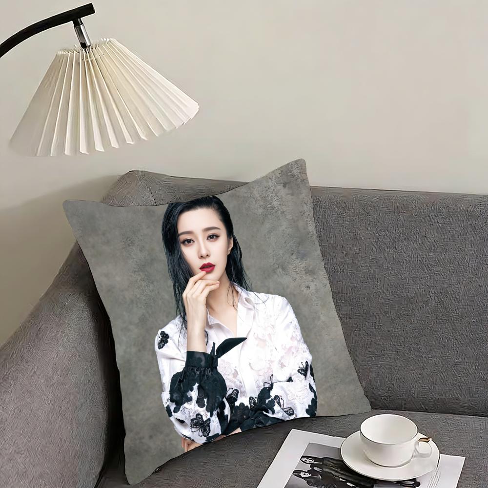 

Chinese actor FFan Bingbing Cushion Cover Elegant Comfort Pillowcase Sofa Bed Doublesided Printed Invisible Zipper Home Decor 30x30cm