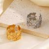 Stainless Steel Zircon Ring with Star Pattern Popular Hip-Hop Simple Metal Ring Luxurious Jewelry Party Gift From Europe America