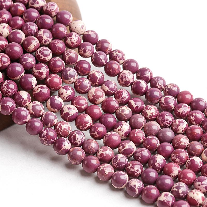 6/8/10mm Emperor Stone Beads For Jewelry Making Loose Spacer Round Imperial Beads DIY Bracelet Necklace Jewelry Charms Crafts