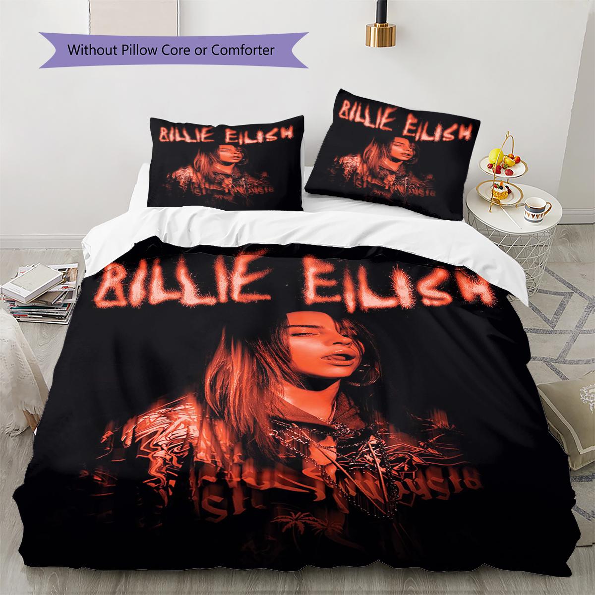 Постельное белье с принтом Billie Комплект одеял Покрывало Наволочка Домашний Декор Подарок (1 пододеяльник + 2 наволочки, без наполнителя) 200x220cm