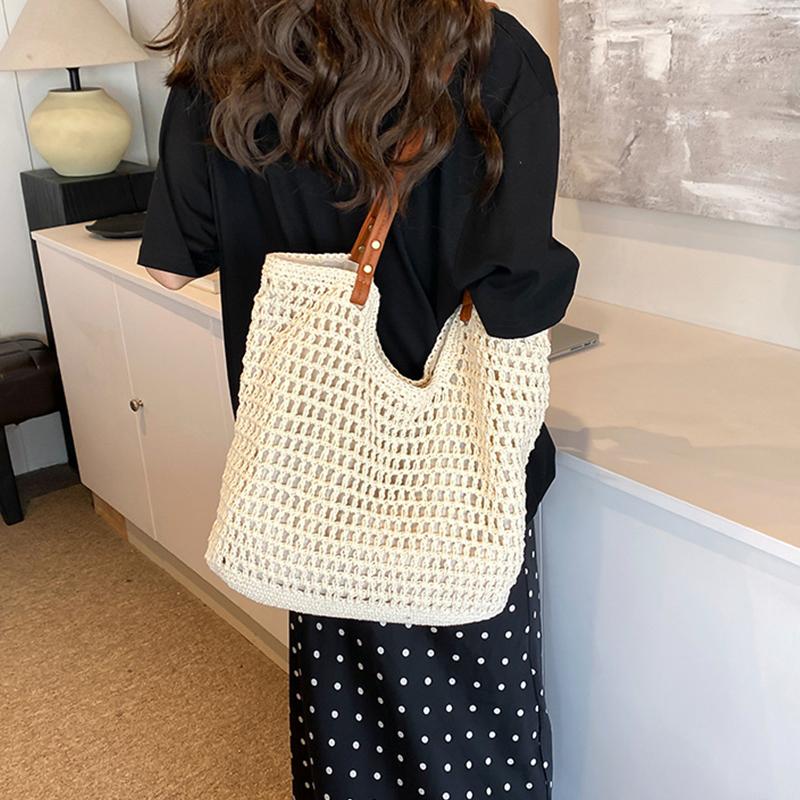 Beach Seaside Vacation Bag Women's Large Capacity Shoulder Bag New Versatile Fashion Shopper Handbag