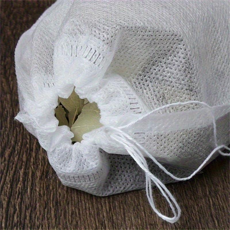 Reusable Drawstring Soup Bags - Multipurpose Kitchen Filter for Tea Leaves, Spices & Muslin - Perfect for Cooking, Chinese Herbs