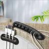 7-hole Cable Manager USB Cable Fixed Hub Self-adhesive Power Cord Fixed Clip Headphone Winder