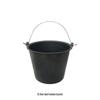 Găleată rotundă din plastic neagră, rezistentă, de 12L