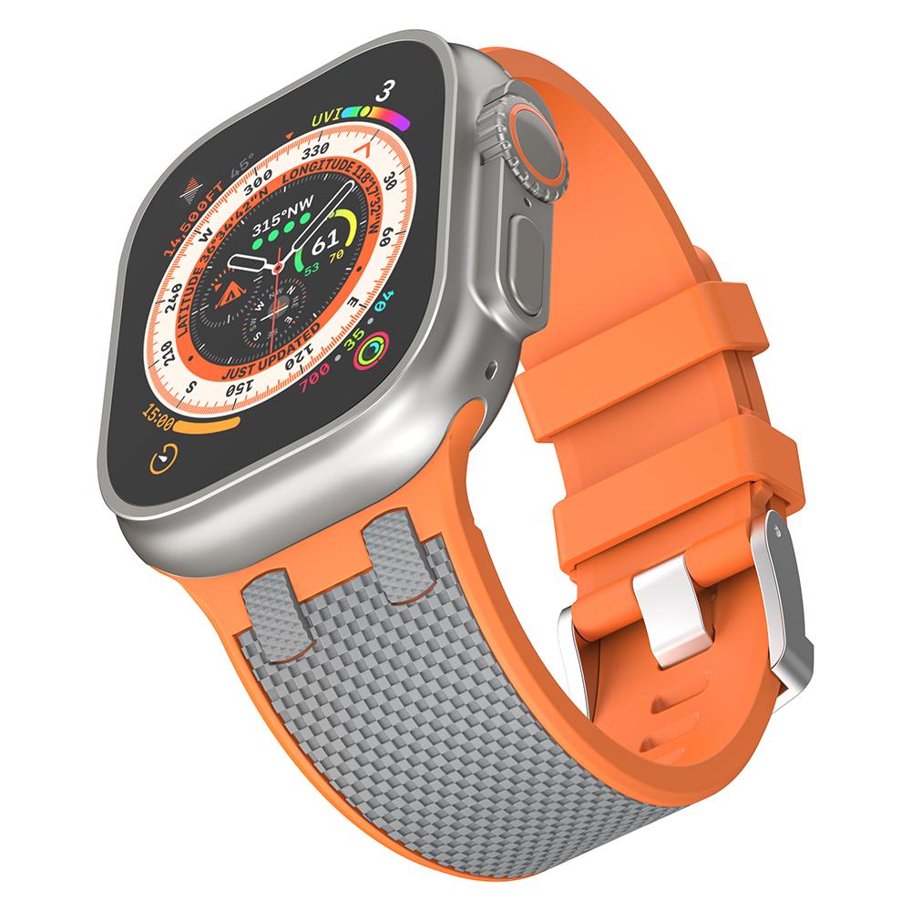 For Apple Watch 10 46mm/Ultra 2/Ultra 49mm/9 8 7 45mm/SE (2023) SE (2022) SE 6 5 4 44mm/3 2 1 42mm Silicone Watch Band