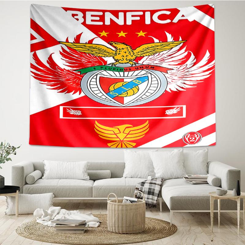 S.L.-Benfica Print Tapestry, Backdrop, Easy Setup, Ideal for Bedroom, Office & Living Room, with Aesthetic Wall Hanging Decor.