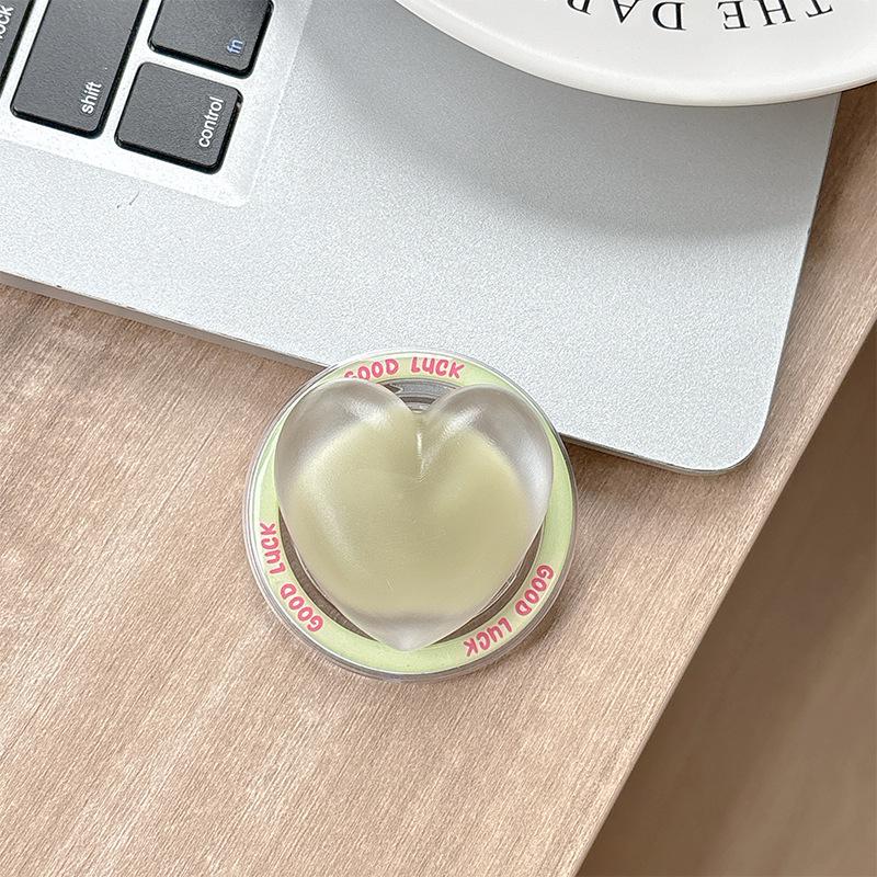 Transparent Love Sandwich Solid Color Mobile Phone Airbag Bracket Magnetic Suction Wind Lazy Portable Desktop Support Frame