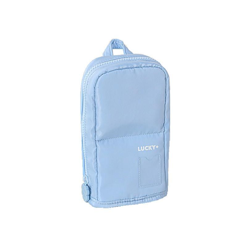 Clover Foldable Standing Pencil Case Students - Large Capacity Canvas Pen Holder 40 Pens Minimalist Design