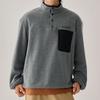 Skechers Half-Zip Fleece Color-Block Insulated Anti-Static Skin-Friendly Sports Casual Pullover Sweatshirt Men sweatshirt P425M190-0038