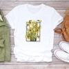 (European Size) 90s Lovely Tee Top Sweet Flower Trend Cute Clothing Short Sleeve Women Print Lady Female Fashion Tshirt Casual Graphic T-shirt
