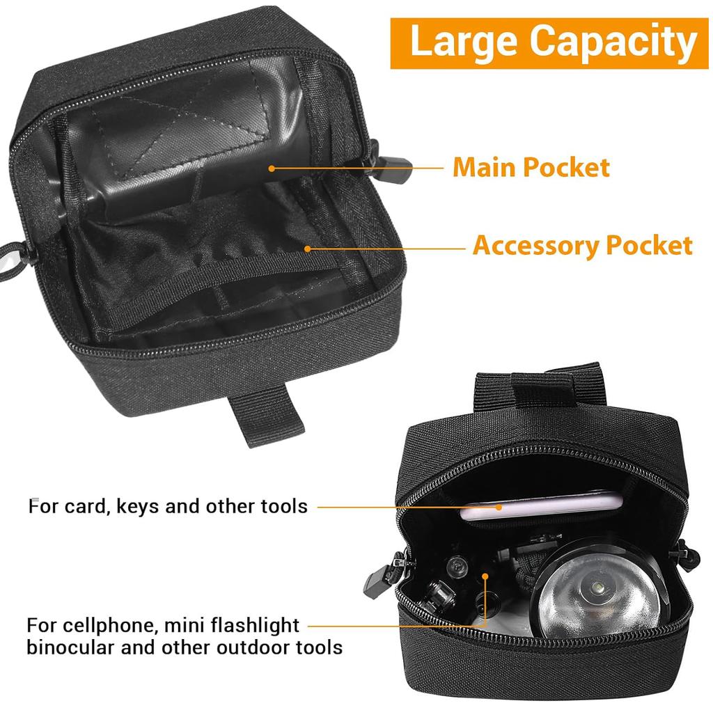 Molle Pouches 600D Small Tactical Waist Bag Water-Resistant Utility EDC Phone Bottle Pouch Men for Outdoor Backpack Attachments