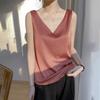 Women S Loose Fit V Neck Wide Strap Camisole French Style Ice Silk Top