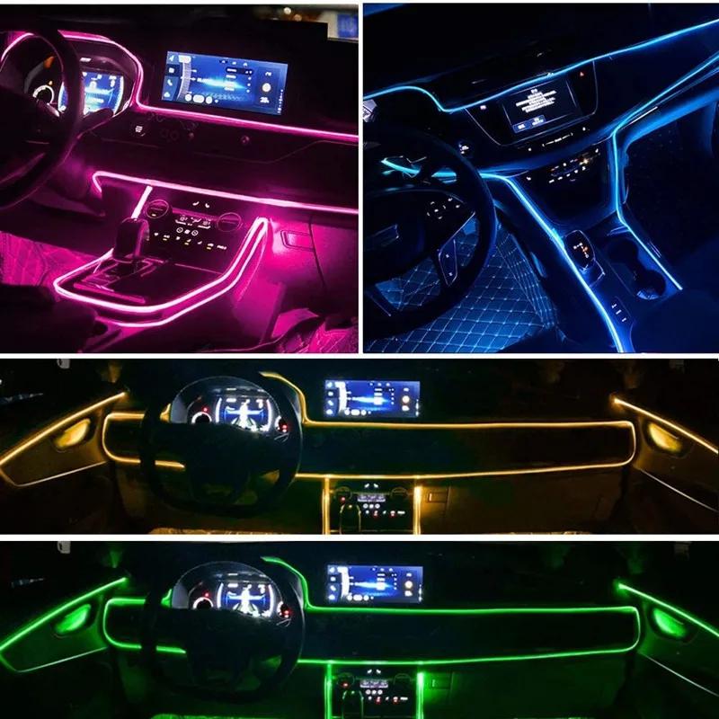 New style center console instrument panel decorative light universal car atmosphere light car interior fiber optic atmosphere li