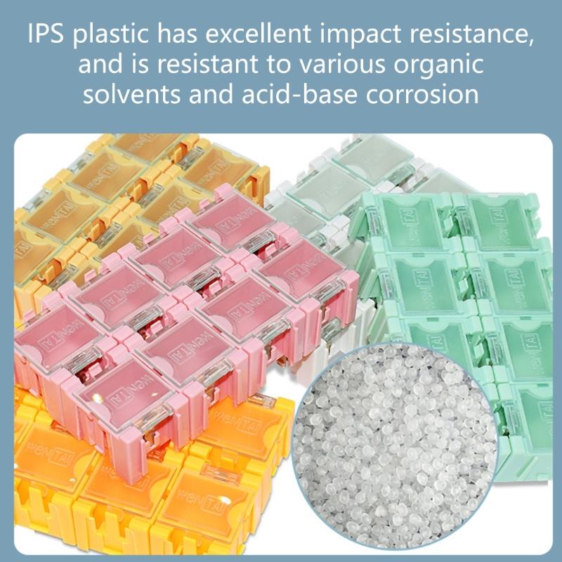 Interchangeable Mini Organizers Box Set Electronic Components Box For Beads Screws Fishing Tackle In Multiple Colors