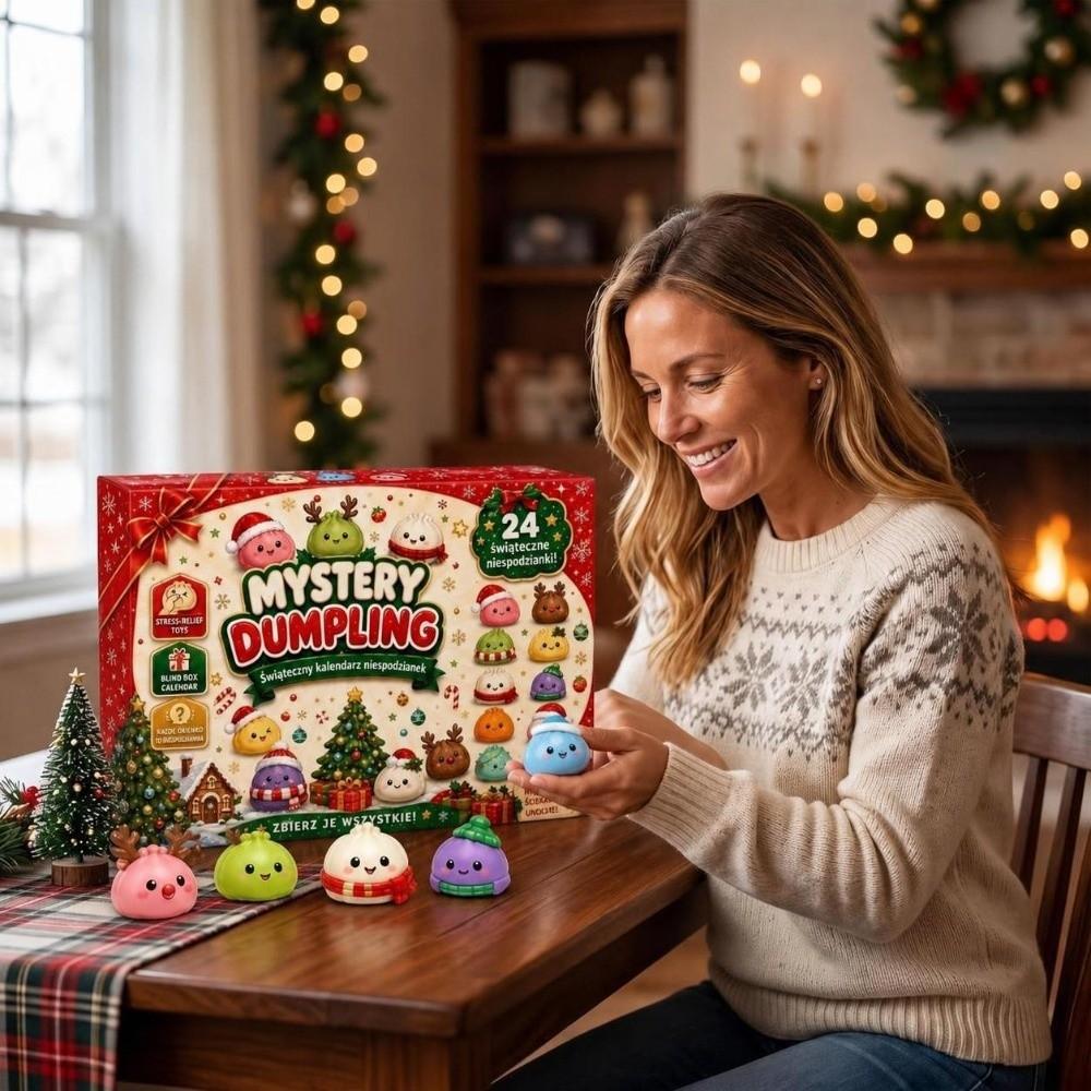 Langsame Widerstandsfähigkeit Weihnachten Knödel Adventskalender Knödel Teigkugel Blind Box für Kinder & Erwachsene