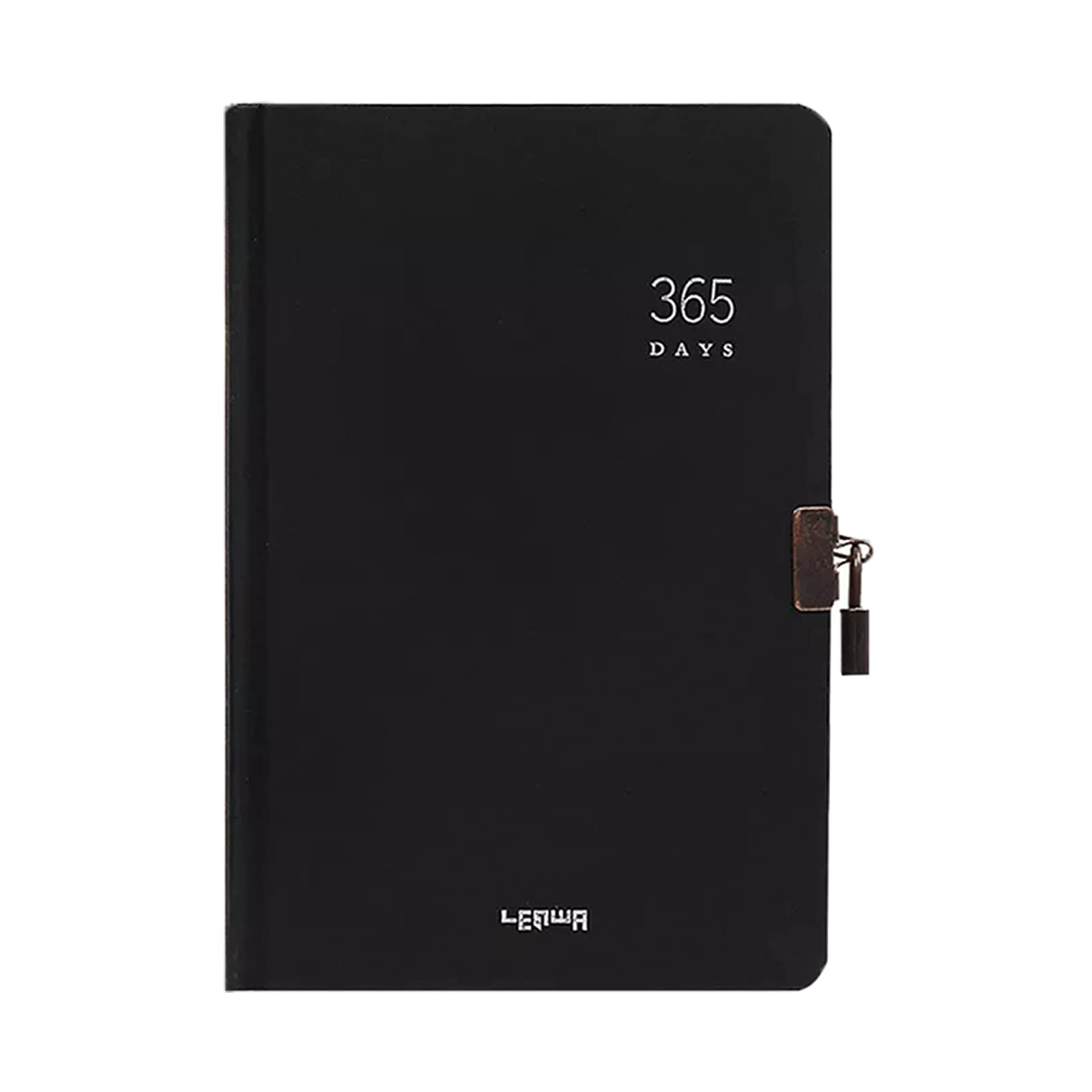 

COOLTHICK Diary, Planner, Notepad, Lockable Notebook, Business Lock, 365 Days (Black)