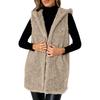 Women's Sleeveless Open-Front Fuzzy Vest Cozy Outerwear for Fall and Winter
