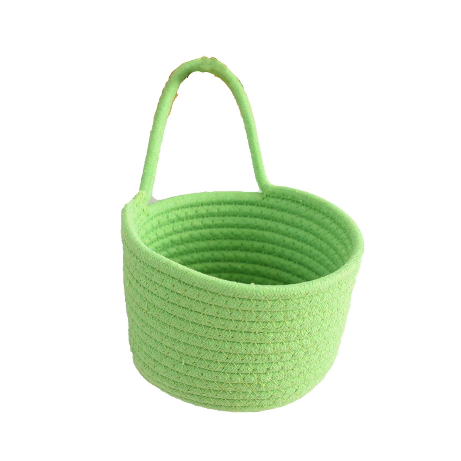 

Подвесная корзина для фруктов для кухни Круглые подвесные корзины Настенные корзины Плетеная вручную подвесная корзина для растений Декор зелёный