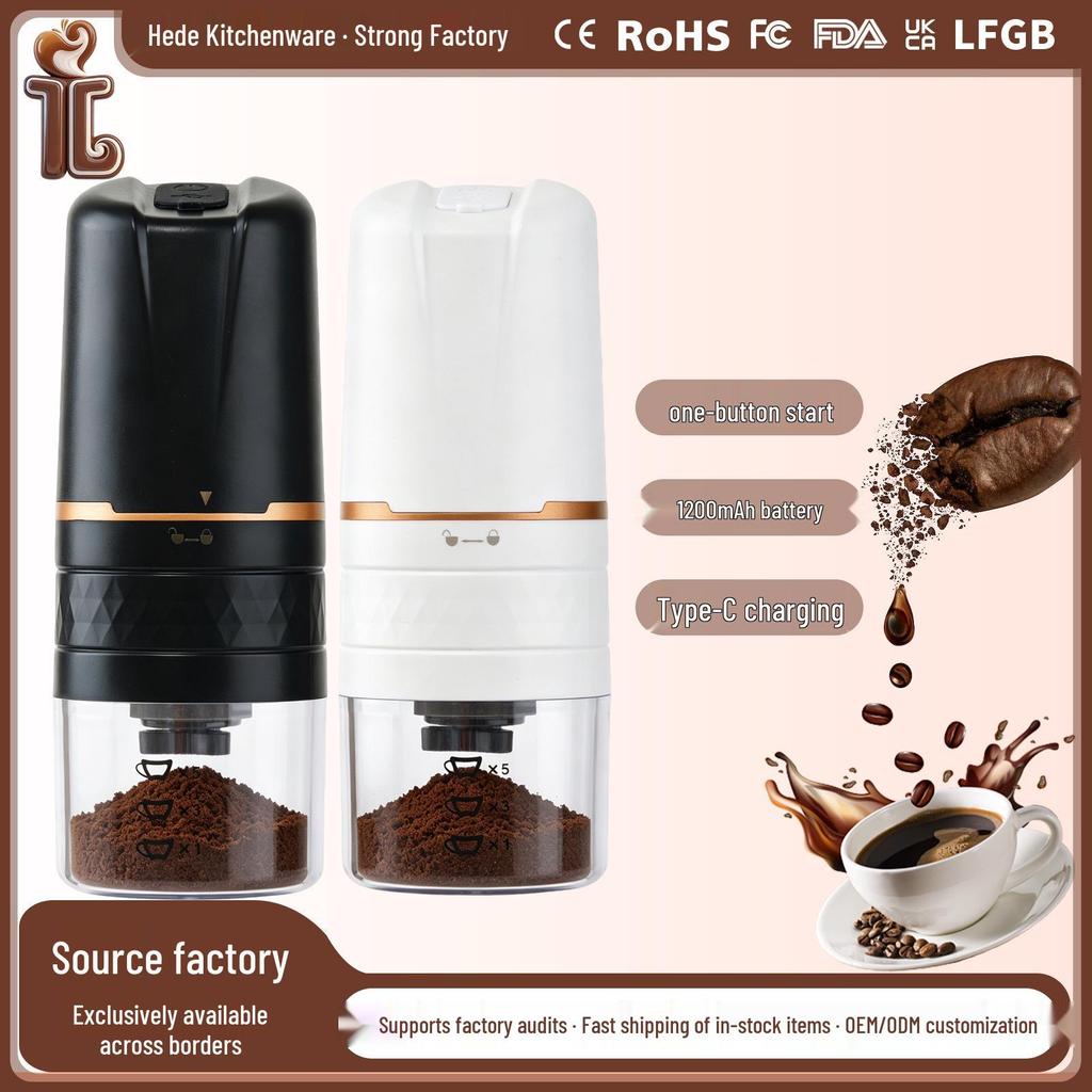 Portable USB Rechargeable Electric Coffee Grinder for Home Use