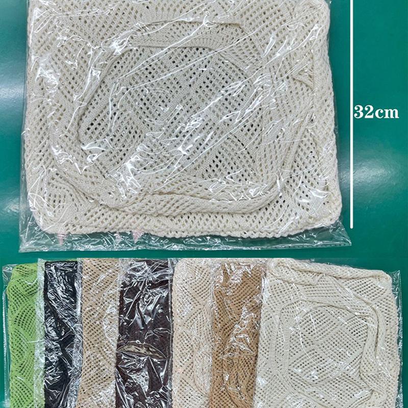 Sommer Strand Damen Schultertasche Häkelhandtasche Gestrickte Hohle Tragetasche Für Mädchen Frauen Einfarbig Vielseitige Einkaufstaschen