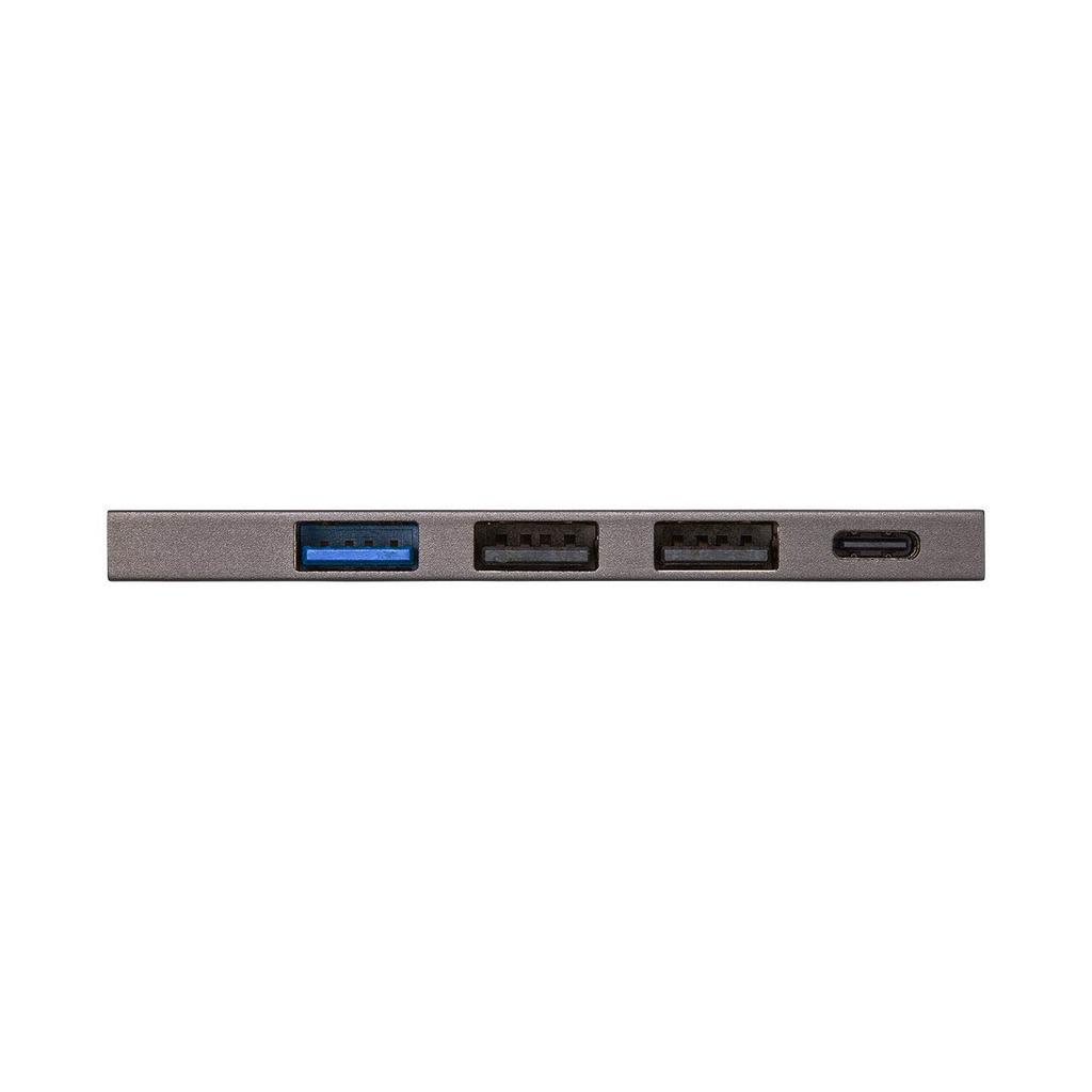 Sanwa Supply USB Combo Hub A Gen 1 x 1 USB A x 2 USB x 1 Slim Aluminum Type-C (USB 3.2 port, 2.0 ports, Type-C port), Bus-Powered, Type, Body,