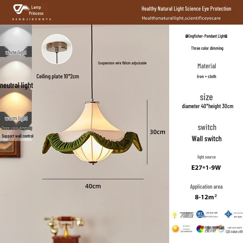 

Французская ретро люстра ручной работы для столовой и спален Three-color light