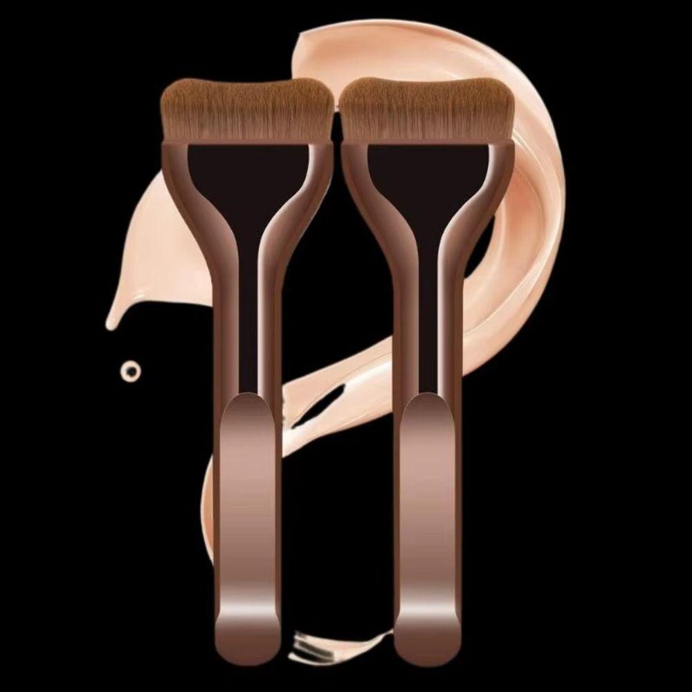 2Pcs Soft Bristle Foundation Makeup Brushes Powder Concealer Applicator  Makeup Application