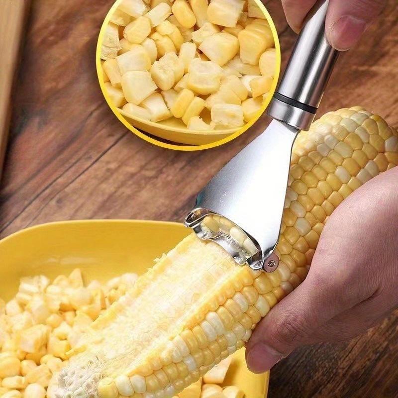 1/1Pcs Stainless Steel Thresher Corn Planer Peeling Kitchen Household Corn Peeler Multifunctional Corn Planer Peeling