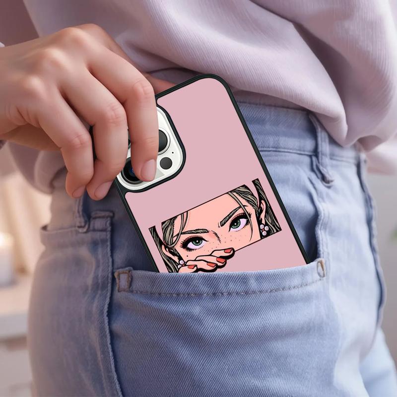 Pop art Anime Girl Aesthetic Phone Case For iPhone 17 Air 15 16e 14 13 Pro Max Coque 12 11 Pro Max PLUS cover