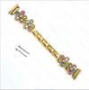 Flower Rhinestone Watch Strap for Apple Watch S1-11, Ultra 3-1, Samsung, Huawei 20/22mm