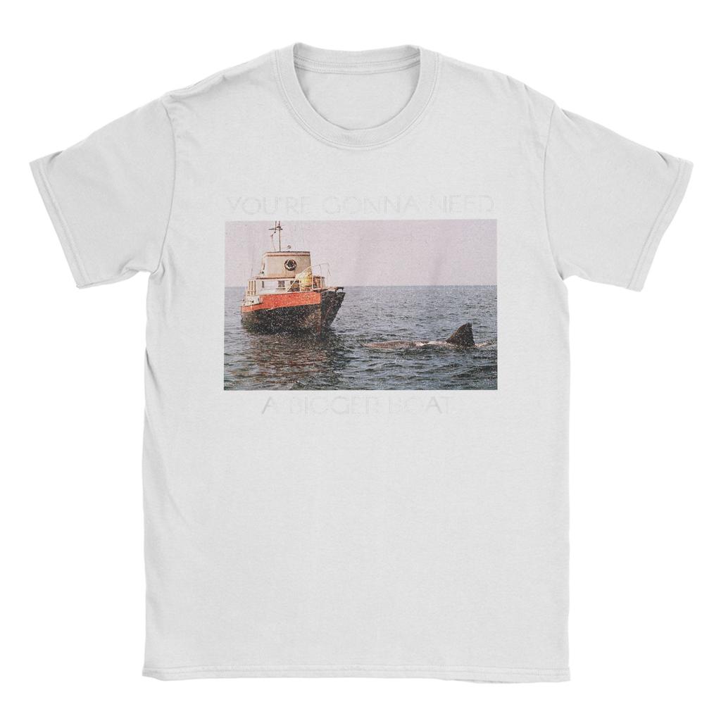 Men Jaws You're Gonna Need A Bigger Boat  T Shirts Screen Grab 100% Cotton Merch Casual Short Sleeve O Neck Tees Unique T-Shirts