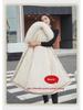 Women's Casual Mid-Length Korean Style Cotton Jacket with Fur Collar