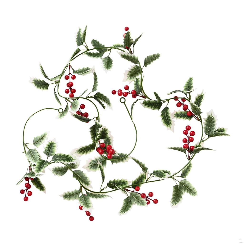 Artificial Christmas Berries Garland Rattan 2M Wall Hanging Greenery Wreaths DIY