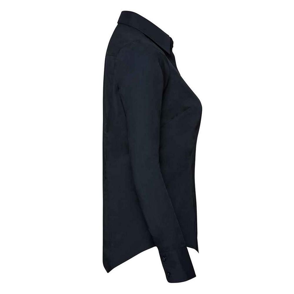Russell Collection Womens/Ladies Polycotton Fitted Long-Sleeved Shirt