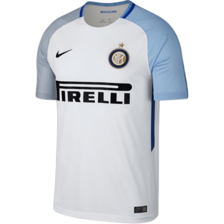 Nike Inter Milan 2017/18 Stadium Away Football Shirt Men tops White 847273-101 L