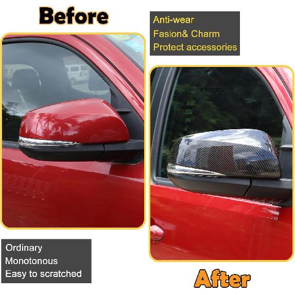 Auto Door Rearview Mirror Protective Trim Cap Compatible with Toyota Wildlander 2020-2022, Side View Mirror Cover Door Side Moulding Trim Accessories